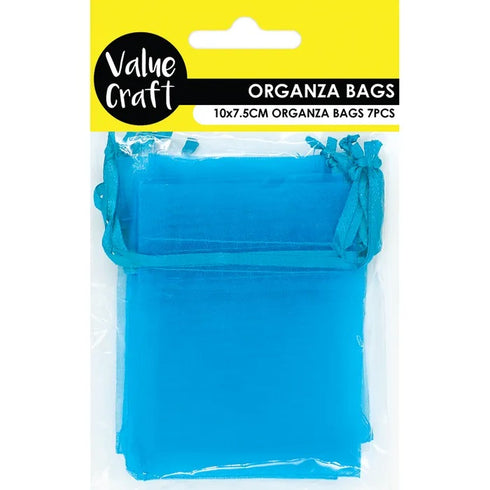 Turquoise Colour Mini Organza Gift Bags